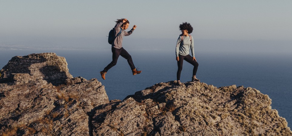 People wearing The North Face outdoors